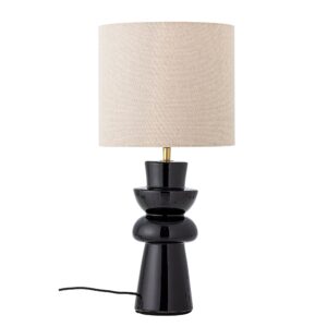 Bloomingville - Lio Bordlampe, Sort, Stentøj - Ø25 Ã H53 cm